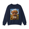Highland Cow Sweatshirt – "I Don't Have An Attitude, I Have A Personality" Sunflower Graphic Crewneck