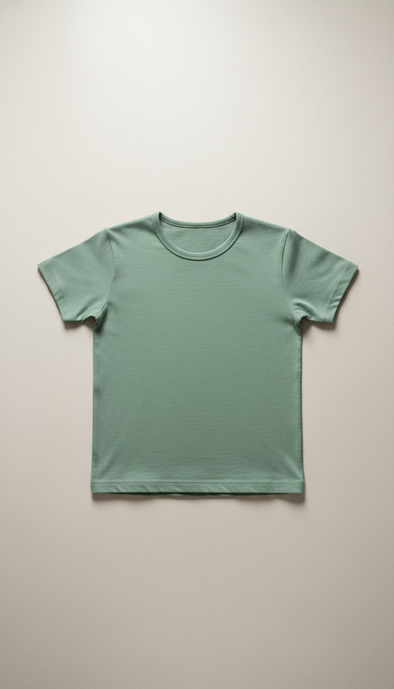 Handmade Cotton T-Shirt with Rolled Hem